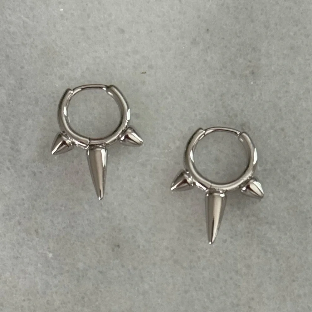 Sterling Silver Spike Hoop Earrings
Brand New - Picture 1 of 6